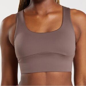 Gymshark Longline Sports Bra Brown Size S